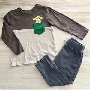2T Star Wars long sleeve top and jogger set